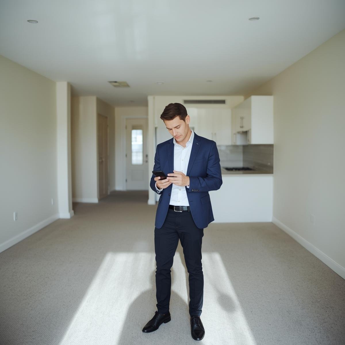 Agent showing lounge room 3