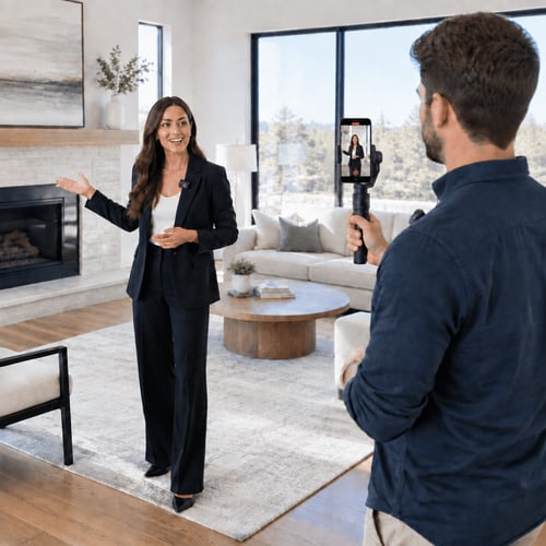 Associate Filming Agent Doing Showing