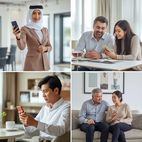 Sales agent with 3 remote groups